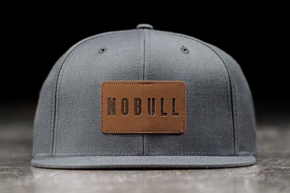 NOBULL Flat-Brim Snapback Şapka - Gri - Turkiye (ZVM-890641)